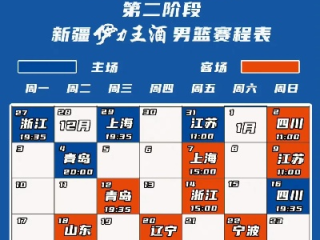 CBA男篮第二阶段赛程时间确定，精彩对决一触即发