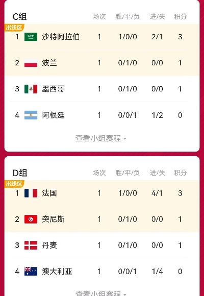 世界杯冠军小组积分榜，荣耀之路的起点与暗礁